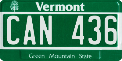 VT license plate CAN436