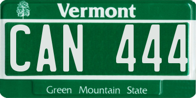 VT license plate CAN444
