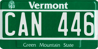 VT license plate CAN446