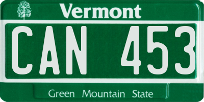 VT license plate CAN453
