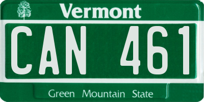 VT license plate CAN461