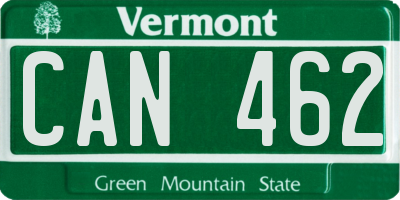 VT license plate CAN462