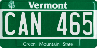 VT license plate CAN465