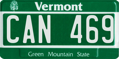 VT license plate CAN469