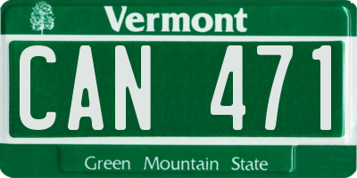 VT license plate CAN471