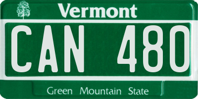 VT license plate CAN480
