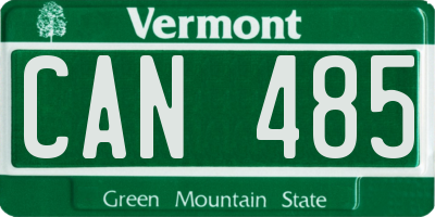 VT license plate CAN485