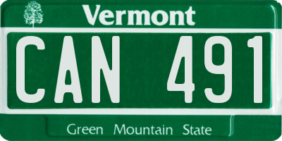 VT license plate CAN491