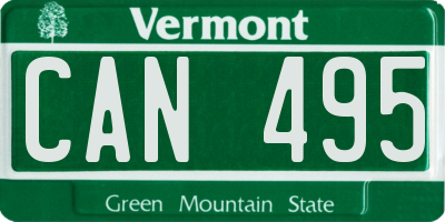 VT license plate CAN495