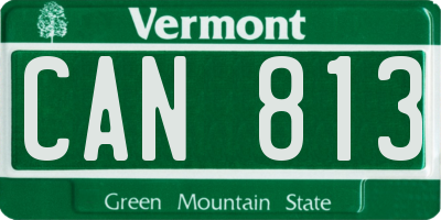 VT license plate CAN813