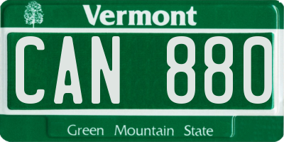 VT license plate CAN880