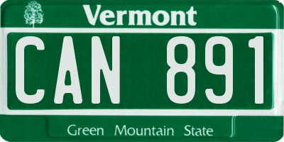 VT license plate CAN891
