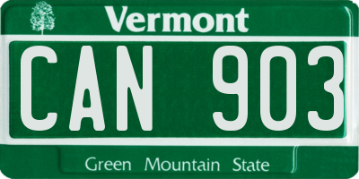 VT license plate CAN903