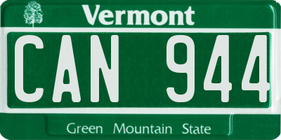VT license plate CAN944