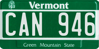 VT license plate CAN946