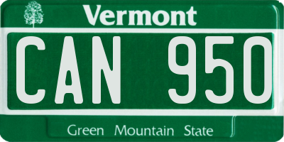 VT license plate CAN950