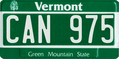VT license plate CAN975