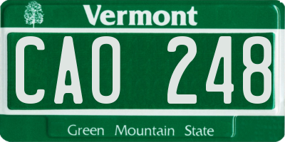 VT license plate CAO248