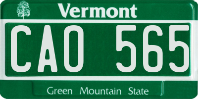 VT license plate CAO565