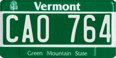 VT license plate CAO764