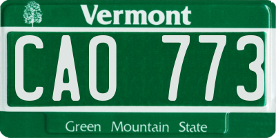 VT license plate CAO773