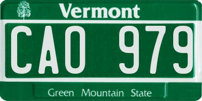 VT license plate CAO979
