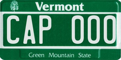 VT license plate CAP000
