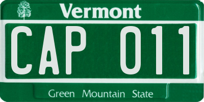 VT license plate CAP011