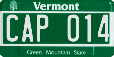 VT license plate CAP014