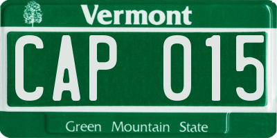VT license plate CAP015