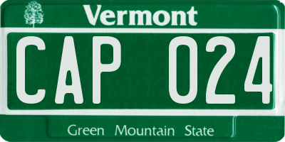 VT license plate CAP024