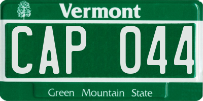 VT license plate CAP044