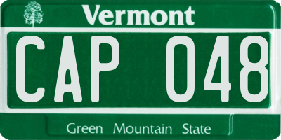 VT license plate CAP048
