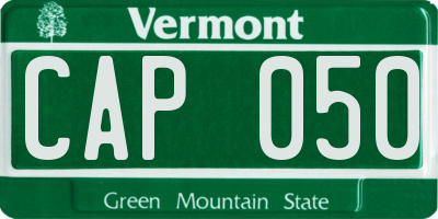 VT license plate CAP050