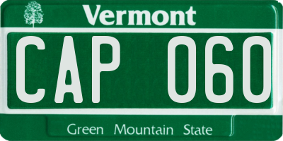 VT license plate CAP060
