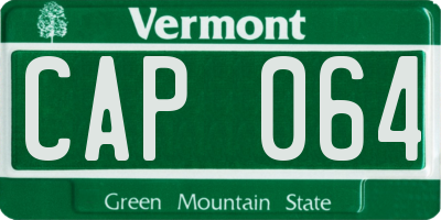 VT license plate CAP064
