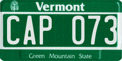 VT license plate CAP073