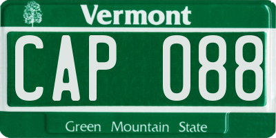 VT license plate CAP088