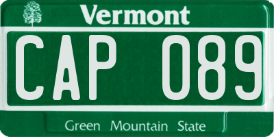 VT license plate CAP089