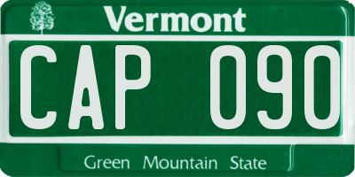 VT license plate CAP090