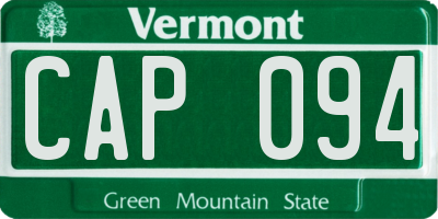 VT license plate CAP094