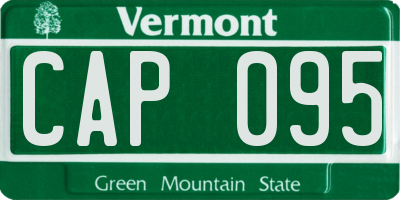 VT license plate CAP095
