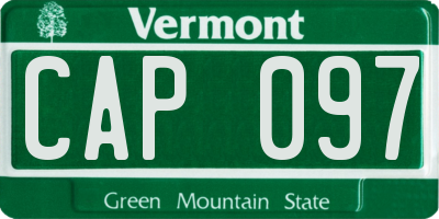 VT license plate CAP097