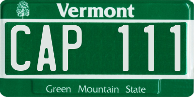 VT license plate CAP111