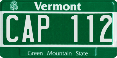 VT license plate CAP112