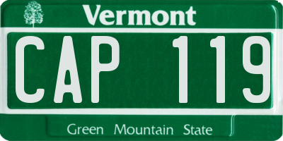 VT license plate CAP119