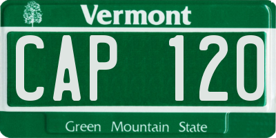 VT license plate CAP120