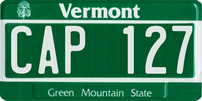 VT license plate CAP127