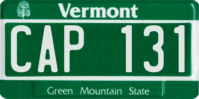 VT license plate CAP131