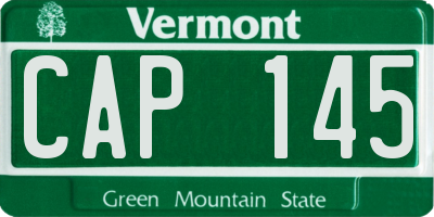 VT license plate CAP145